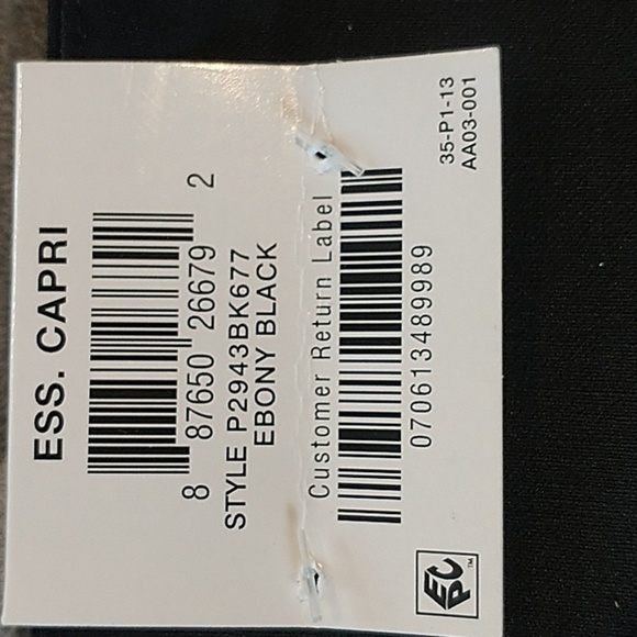 Alfani Ebony Black Capri Stretch Pants sz 0P - Picture 9 of 10